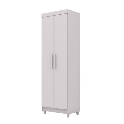 Armário Multiuso Malta 2 Portas 5 Prateleiras Branco - Pnr Móveis