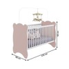 Quarto de Bebê Completo Bambino 3 Portas 6 Gavetas Rosa - Percasa