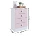 Quarto de Bebê Completo Bambino 3 Portas 6 Gavetas Rosa - Percasa