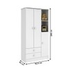 Quarto de Bebê Completo Bambino 3 Portas 6 Gavetas Branco - Percasa