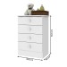 Quarto de Bebê Completo Bambino 3 Portas 6 Gavetas Branco - Percasa