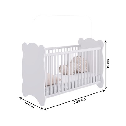 Quarto de Bebê Completo Bambino 3 Portas 6 Gavetas Branco - Percasa
