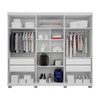 Guarda-Roupa Casal Bari 6 Portas 4 Gavetas Branco - Pnr Móveis
