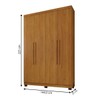 Guarda-Roupa Casal Bari 4 Portas 3 Gavetas Cinamomo - Pnr Móveis