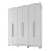 Guarda-Roupa Casal Viena 6 Portas 3 Gavetas Branco - Pnr Móveis