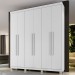 Guarda-Roupa Casal Viena 6 Portas 3 Gavetas Branco - Pnr Móveis