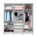Guarda-Roupa Casal Viena 6 Portas 3 Gavetas Branco - Pnr Móveis