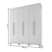 Guarda-Roupa Casal Viena 6 Portas 3 Gavetas Branco - Pnr Móveis