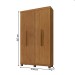 Guarda-Roupa Casal Viena 4 Portas 3 Gavetas Cinamomo - Pnr Móveis