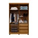 Guarda-Roupa Casal Viena 4 Portas 3 Gavetas Cinamomo - Pnr Móveis