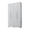 Guarda-Roupa Casal Viena 4 Portas 3 Gavetas Branco - Pnr Móveis
