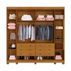 Guarda-Roupa Casal Bari 6 Portas 6 Gavetas Cinamomo/Off White - Pnr Móveis