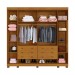 Guarda-Roupa Casal Bari 6 Portas 6 Gavetas Cinamomo/Off White - Pnr Móveis