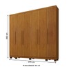 Guarda-Roupa Casal Bari 6 Portas 6 Gavetas Cinamomo - Pnr Móveis