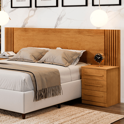 Cabeceira Extensível ímola com 6 Gavetas Cinamomo - Pnr Móveis