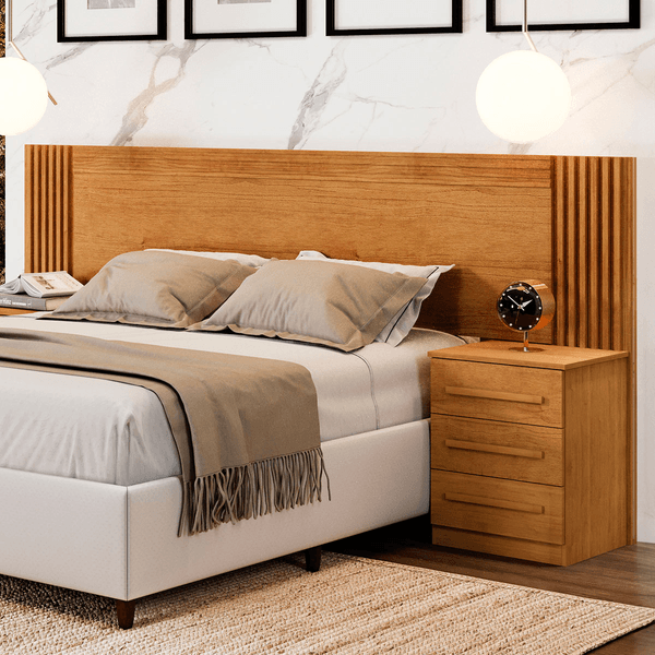 Cabeceira Extensível ímola com 6 Gavetas Cinamomo - Pnr Móveis