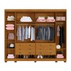 Guarda-Roupa Casal Monte Rei 6 Portas 6 Gavetas Ripado Cinamomo/Off White - Pnr Móveis