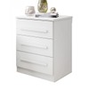 Mesa de Cabeceira Belize com 3 Gavetas Branco - Pnr Móveis