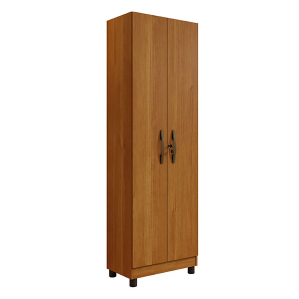 Armário Multiuso Ibiza 2 Portas 5 Prateleiras com Chave Cinamomo - Pnr Móveis