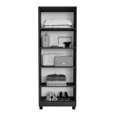 Armário Multiuso Cairo 2 Portas 5 Prateleiras com Chave Cinamomo - Pnr Móveis