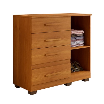 Cômoda Flora 1 Porta 4 Gavetas Cinamomo - Pnr Móveis