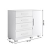 Cômoda Flora 1 Porta 4 Gavetas Branco - Pnr Móveis