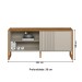 Rack para TV Até 55 Polegadas Gold 1 Porta 1 Prateleira Nature/Off White - Linea Brasil