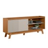 Rack para TV Até 65 Polegadas Aurum 1 Porta 1 Prateleira Nature/Off White - Linea Brasil