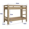 Beliche Infantil Slim Aveiro Oak - Completa Móveis