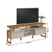 Rack para TV Até 70 Polegadas Esmeralda 2 Portas Nature/Off White - Linea Brasil