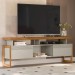 Rack para TV Até 70 Polegadas Esmeralda 2 Portas Nature/Off White - Linea Brasil