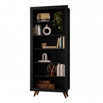 Estante para Livros 6 Prateleiras  Preto Fosco - Qmovi