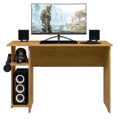 Mesa Gamer 2 Prateleiras Freijó 3875 - Qmovi