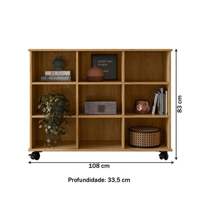 Cômoda Infantil 9 Prateleiras Freijó 1478 - Qmovi