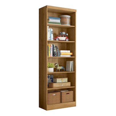 Estante para Livros 5 Prateleiras Freijó 1404 - Qmovi