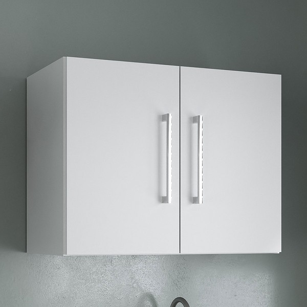 Armário Aéreo Lavanderia 2 Portas Branco - Ozini Móveis