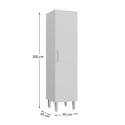 Armário Multiuso 1 Porta 3 Prateleiras Branco - Ozini Móveis