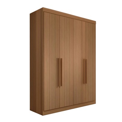 Guarda-Roupa Solteiro Mykonos 4 Portas 2 Gavetas Cinamomo - Panorama Móveis