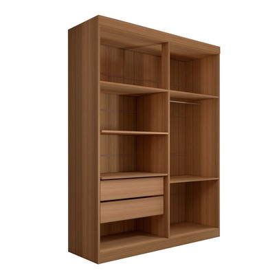 Guarda-Roupa Solteiro Mykonos 4 Portas 2 Gavetas Cinamomo - Panorama Móveis