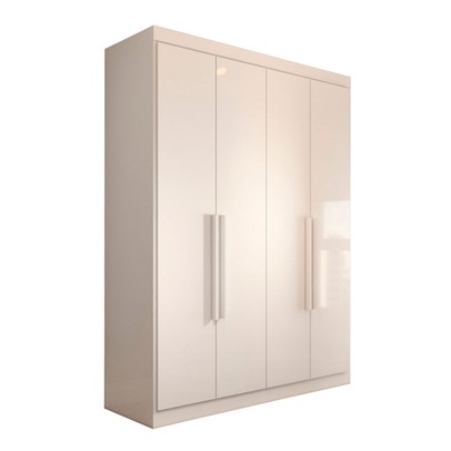 Guarda-Roupa Solteiro Mykonos 4 Portas 2 Gavetas Branco - Panorama Móveis