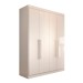 Guarda-Roupa Solteiro Mykonos 4 Portas 2 Gavetas Branco - Panorama Móveis