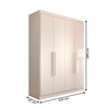 Guarda-Roupa Solteiro Mykonos 4 Portas 2 Gavetas Branco - Panorama Móveis