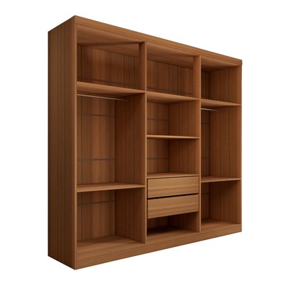 Guarda-Roupa Casal Mykonos 6 Portas 2 Gavetas Cinamomo/Off White - Panorama Móveis