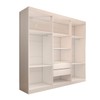 Guarda-Roupa Casal Mykonos 6 Portas 2 Gavetas com Espelho Branco - Panorama Móveis