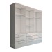 Guarda-Roupa Casal Ferrara 3 Portas 9 Gavetas Branco - Panorama Móveis