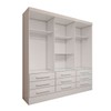 Guarda-Roupa Casal Ferrara 3 Portas 9 Gavetas com Espelho Branco - Panorama Móveis