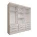 Guarda-Roupa Casal Ferrara 3 Portas 9 Gavetas com Espelho Branco - Panorama Móveis