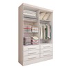 Guarda-Roupa Solteiro Guaianases 2 Portas 6 Gavetas Branco - Panorama Móveis
