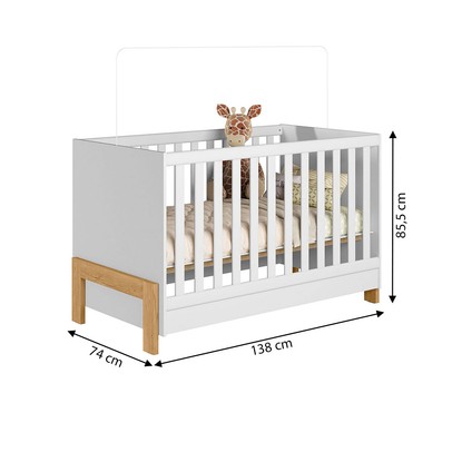 Berço Mini Cama Fantasia 2 em 1 Branco - Qmovi