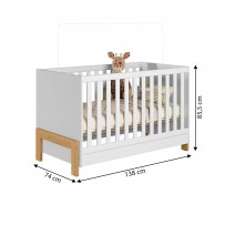 Berço Mini Cama Fantasia 2 em 1 Branco - Qmovi